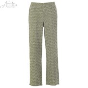 Enjoy Broek 414124 wide leg Army groen dessin